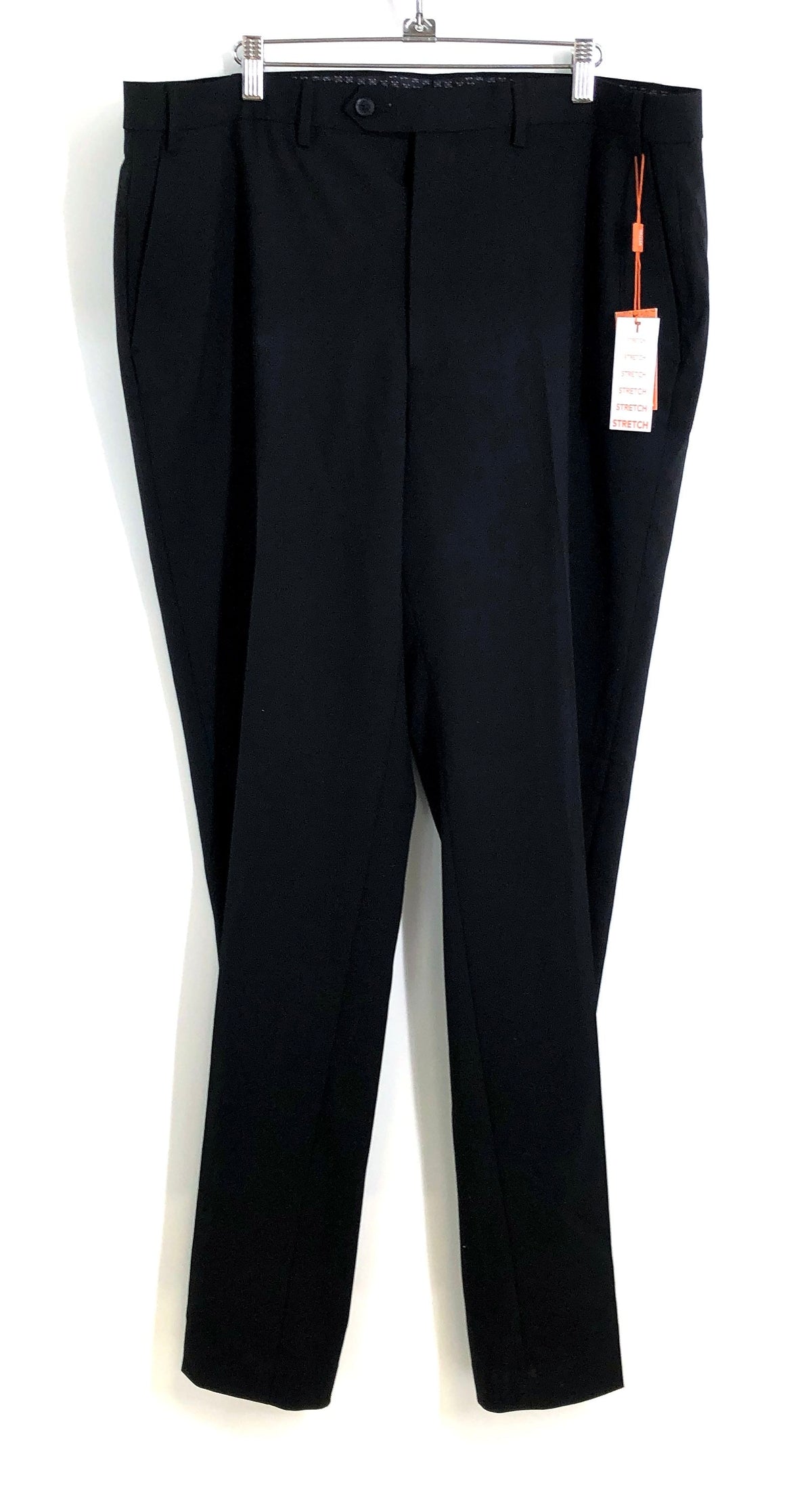 Tallia Men's Voce Black Stretch Flat Front Dress Pants Slacks NWT 40x34