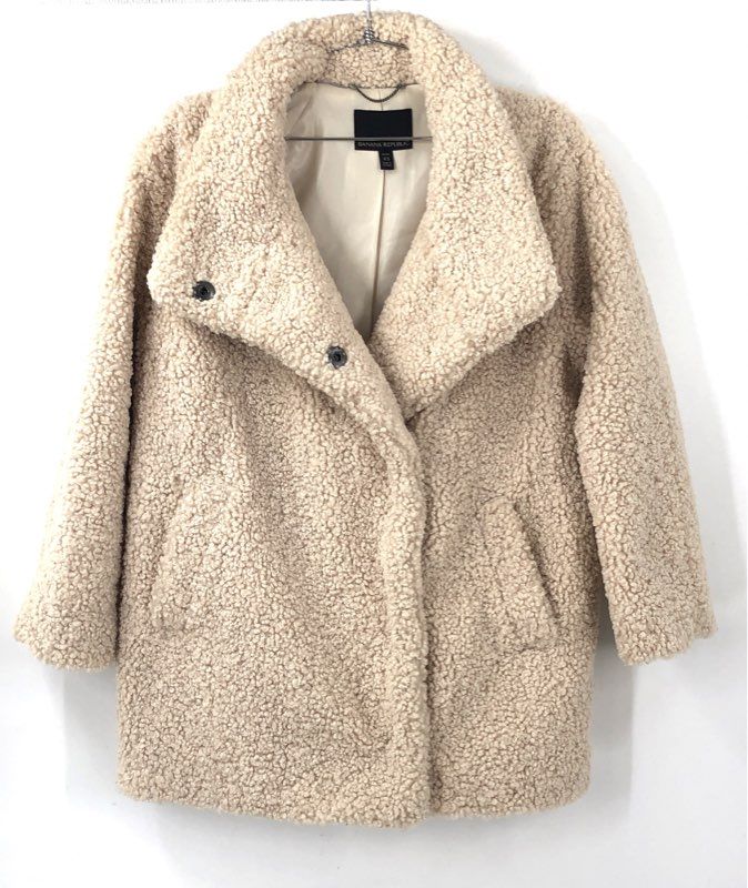 Banana Republic Women's Tan Sherpa Teddy Jacket - Size XS