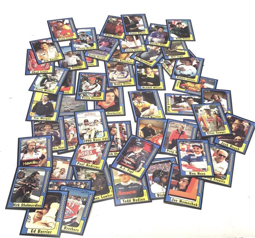 2.4 lbs. Lot of Auto Racing Cards. Medium Box, Unsorted