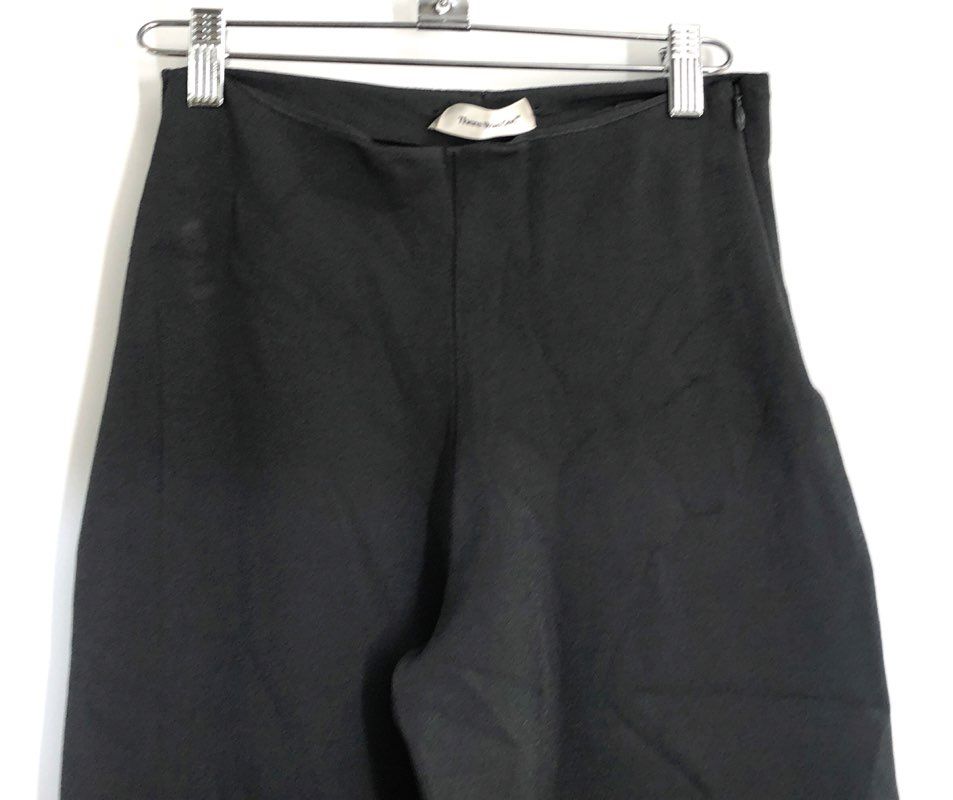 There Was One Women's Black Wide Leg Knit Viscose Blend Trousers Sz XS