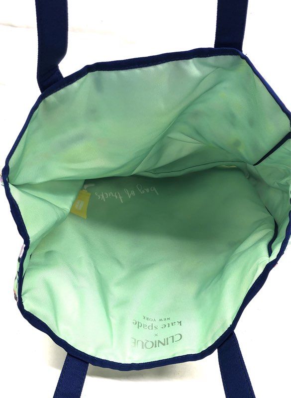 Clinique x Kate Spade Green Cosmetic Print Bag of Tricks Large Tote Bag