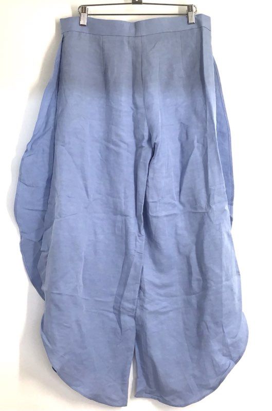 Massimo Dutti Women's Blue Wide Leg Tulip Hem Culotte Pants NWT Sz 6