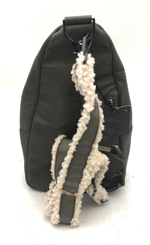 House of Harlow 1960 Olive Green Nylon Sherpa Sling Crossbody Bag NWT