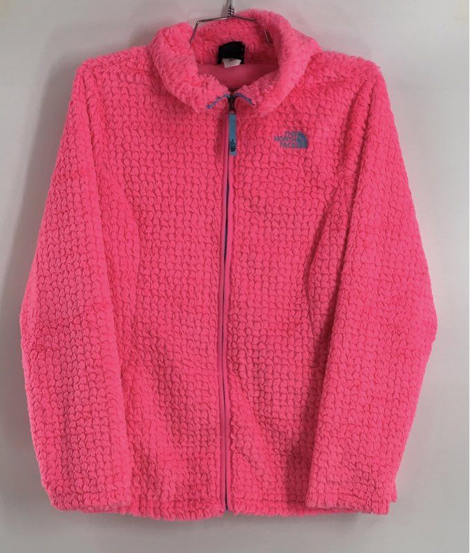 The North Face Girls Pink Collared Full-Zip Fleece Jacket - Size XL (18)