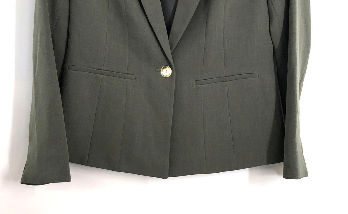 Kasper Women's Dark Sea Stone One Button Tailored Blazer NWT Sz 6