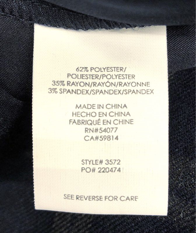 Cabi Women's Navy Blue Gray Plaid Check Stretch Slim Leg Side Zip Pants Sz 2