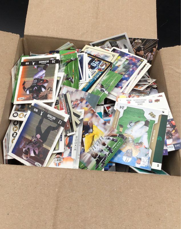 6.4 lbs. Lot Of Football NFL Cards. Medium Box, Unsorted