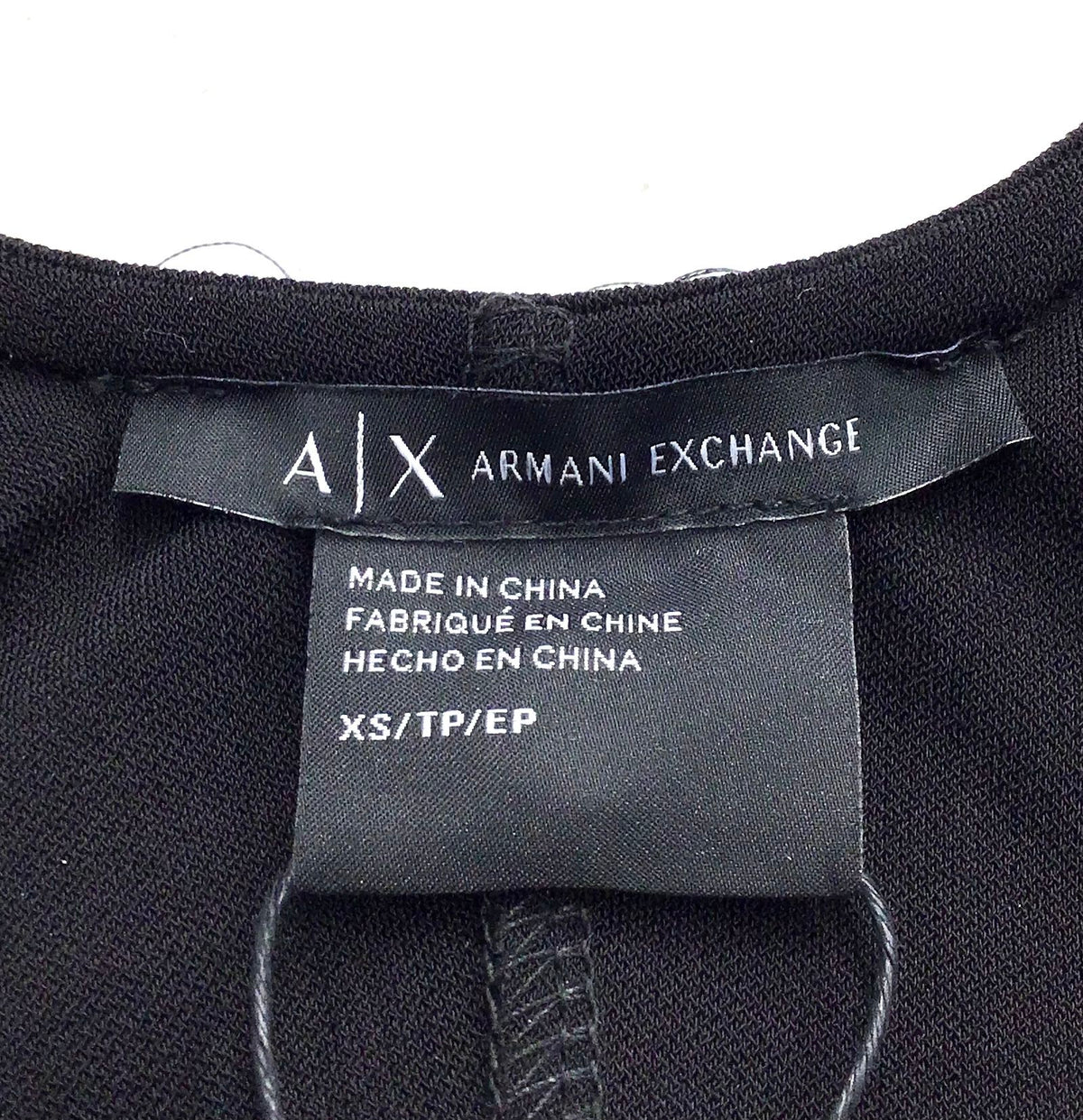 NWT Armani Exchange Women's Black Sheath Dress - Size XS