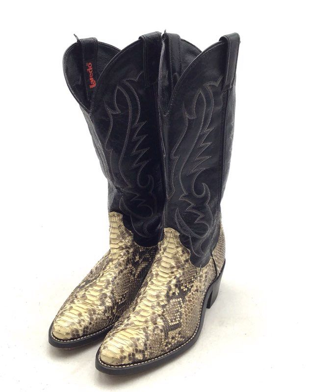 Laredo Men&#39;s Black Gold Western Boots - Size 7D