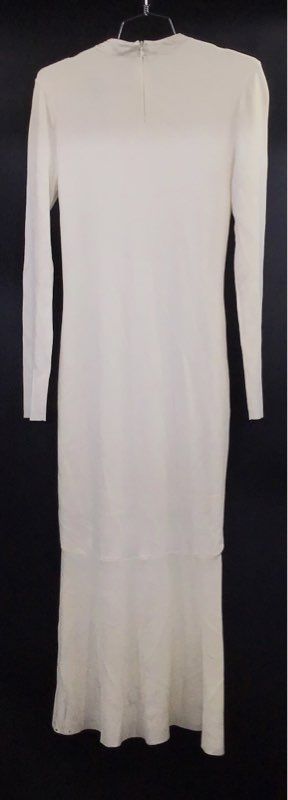 Antonio Melani Women's Lela Ivory Pussy Bow Satin Tie Sweater Midi Dress NWT S