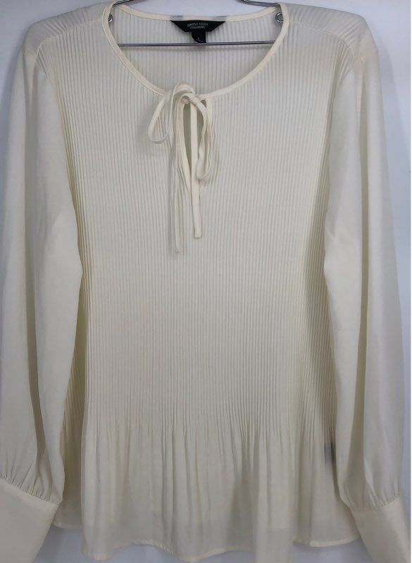 Simply Vera Vera Wang Women&#39;s Ivory Blouse - Size Large