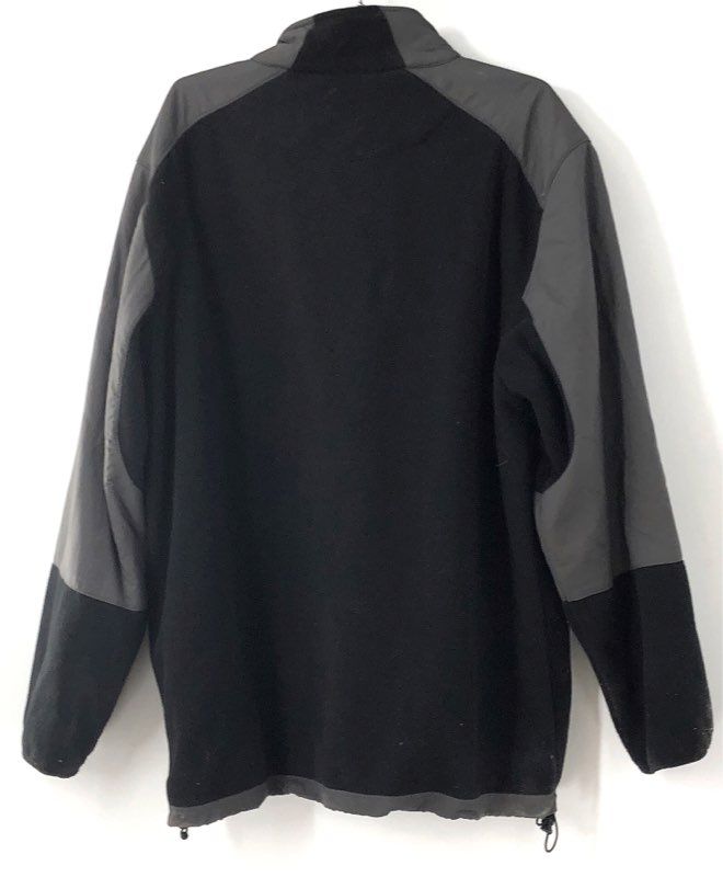 Essex NASCAR Men's Fleece Jacket Black Gray Colorblock Full Zip Size XL