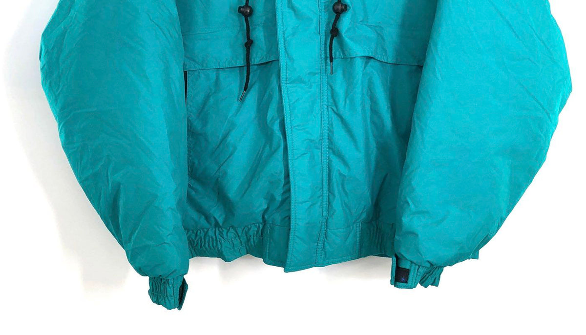Vintage 90s Steep Slopes Men's Teal Black Insulated Heavy Puffy Ski Jacket Sz L