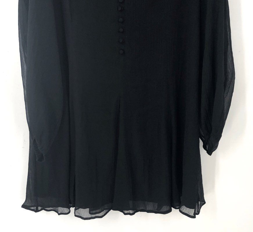 NWT Joie Women's Caviar Black Long Sleeve Short Mini Dress Size 2XL