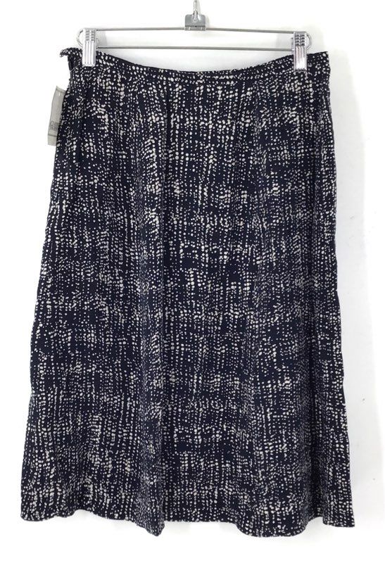 Vintage NWT Gianni Women's Navy Blue Spotted A-Line Skirt - Size 4