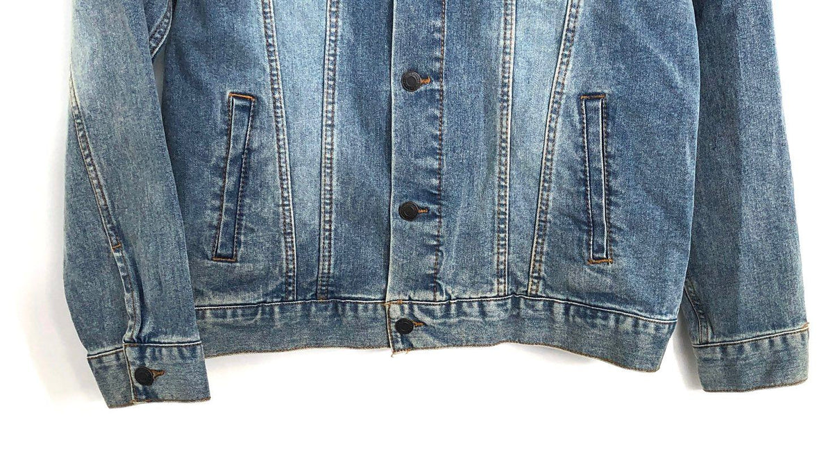 Universal Studios Retro Neon Marquee Denim Trucker Jacket Sz L