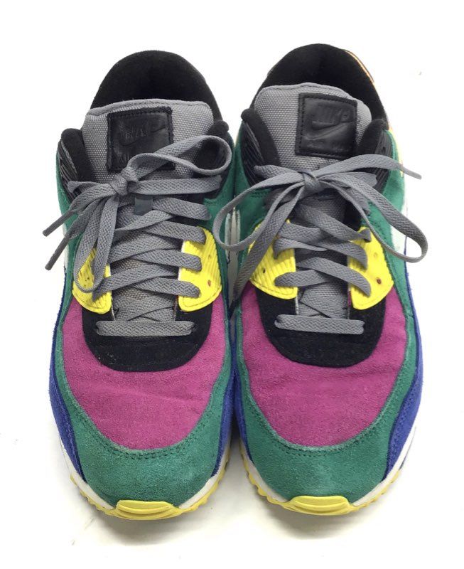Nike Air Max 90 Viotech Multi-Color Suede Sneakers Men's Size 10