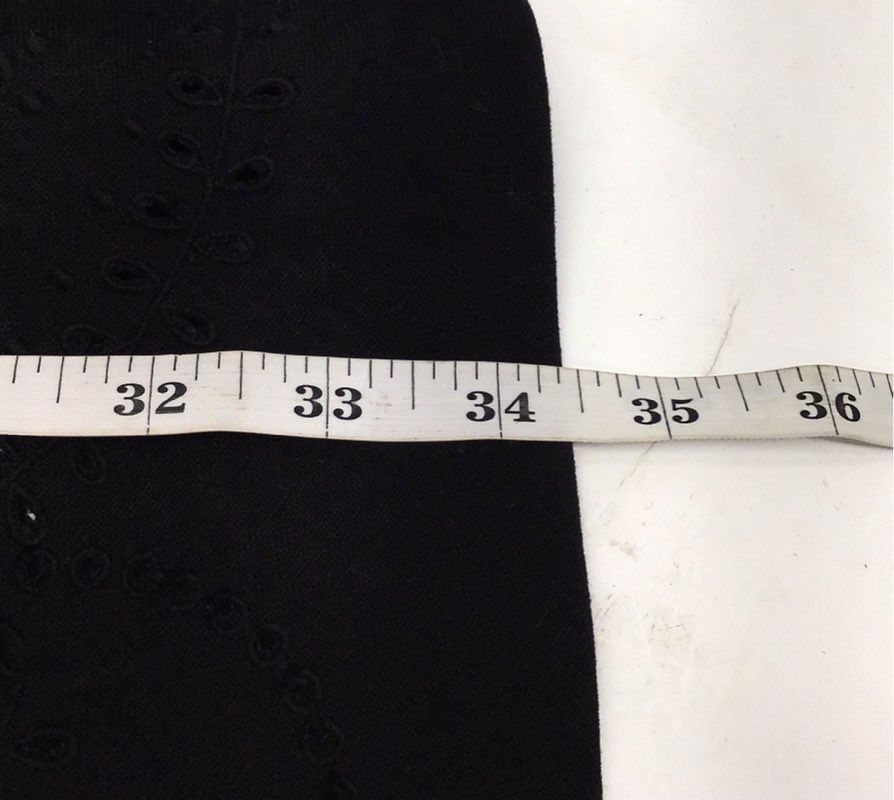 Lauren Ralph Lauren Women's Sevilla-F Skirt Black Linen Cotton Eyelet NWT 12