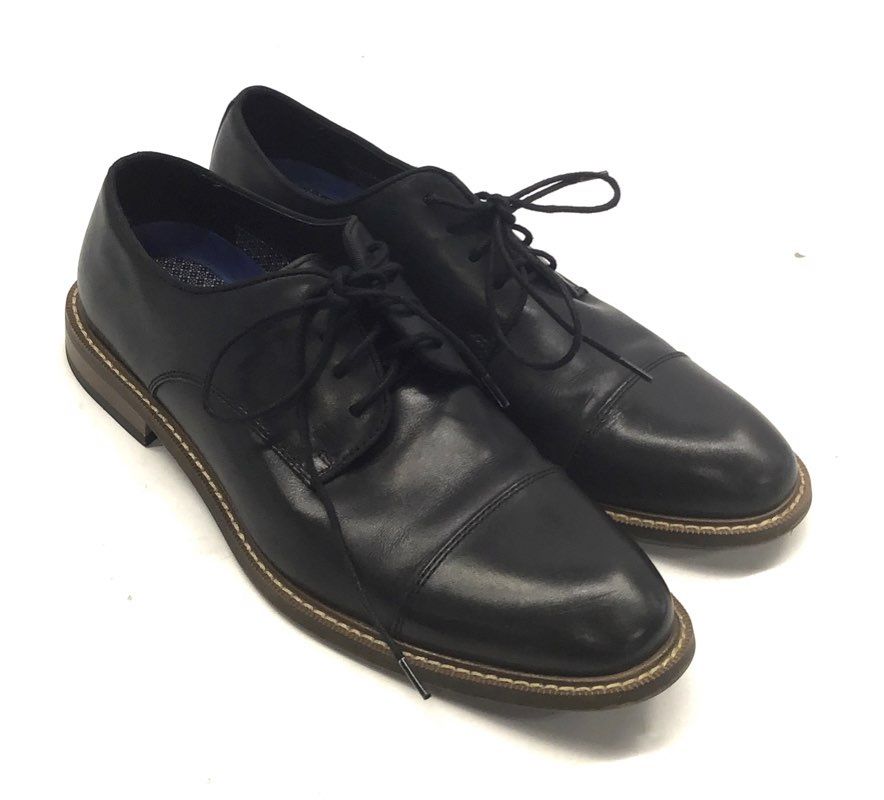 Vince Camuto VY-Lamson Black Leather Cap Toe Oxford Dress Shoes Size 9.5M