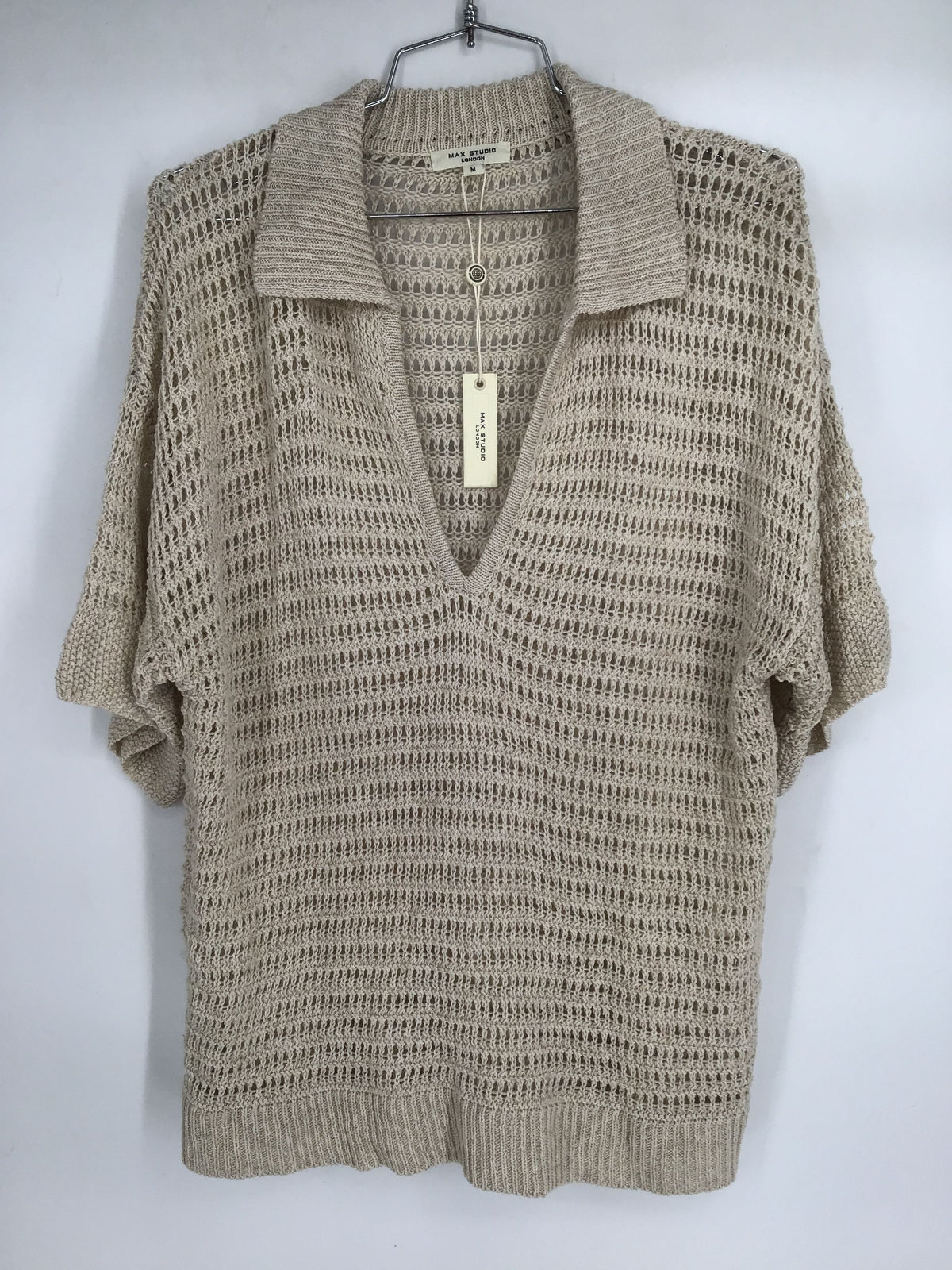 NWT Max Studio Women&#39;s Oyster Knitted Blouse - Size M