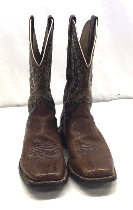 Ariat Heritage Roughstock Brown Leather Western Cowboy Boots Size 9 EE