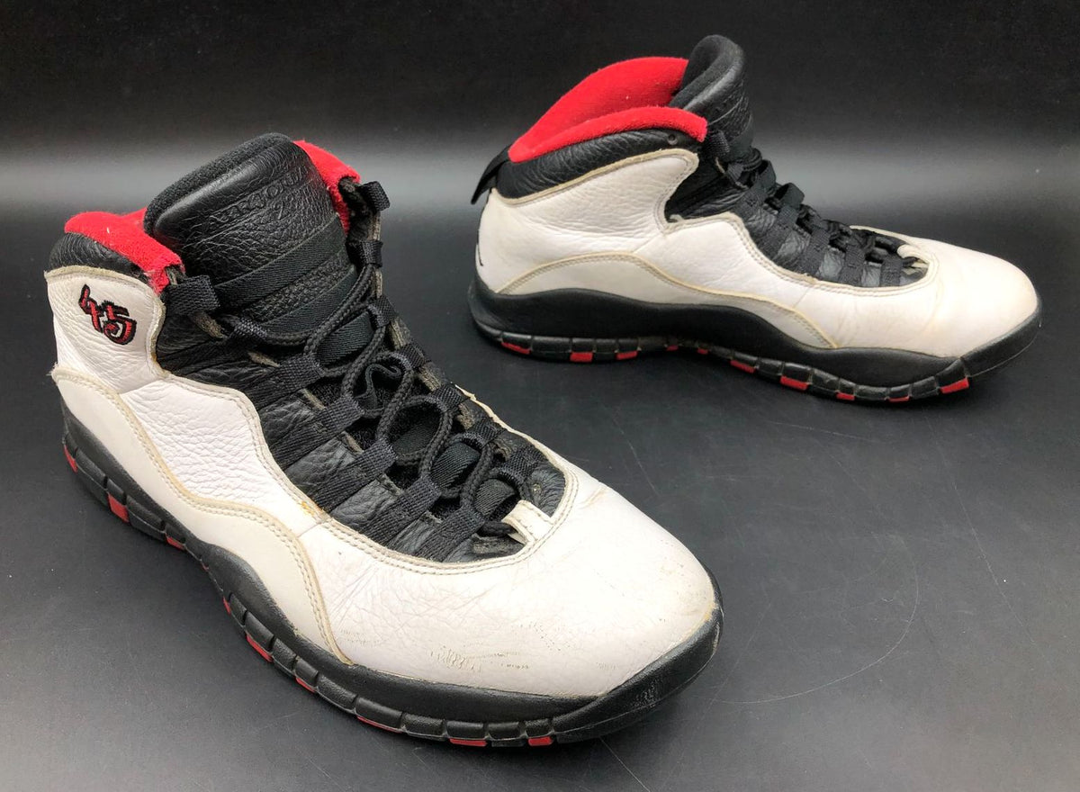 Nike Air Jordan 10 'Double Nickel' Men's White/Black/Red Sneakers - Sz 8 (+COA)