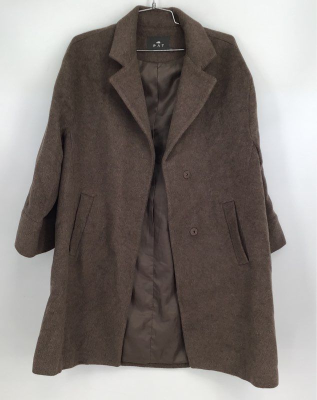 Pat Men&#39;s Brown Pea Coat - Size 100