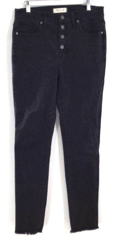 Lot 2 Madewell Women's 10" High-Rise Skinny Jeans Blue Black Button Fly Sz 29