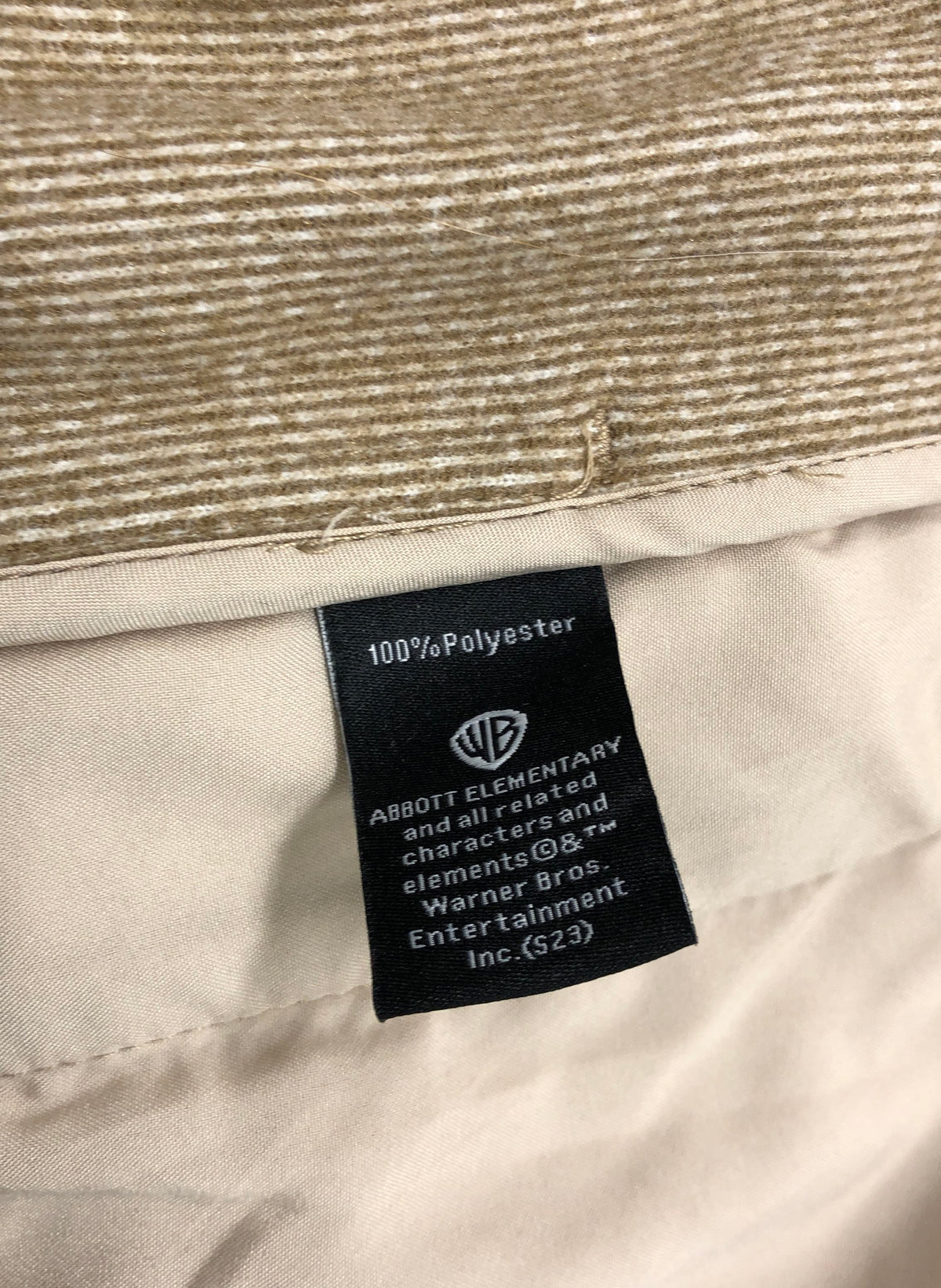 Abbott Elementary Unisex Snap Front Jacket Light Oatmeal Teachers Edition NWT