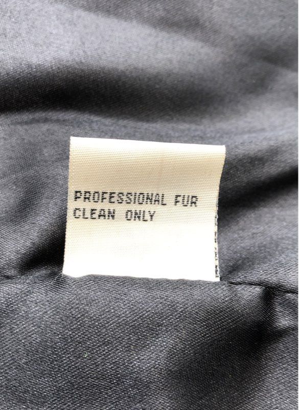 Carrie Allen Women's Vest Black Genuine Rabbit Fur Open Front Size L
