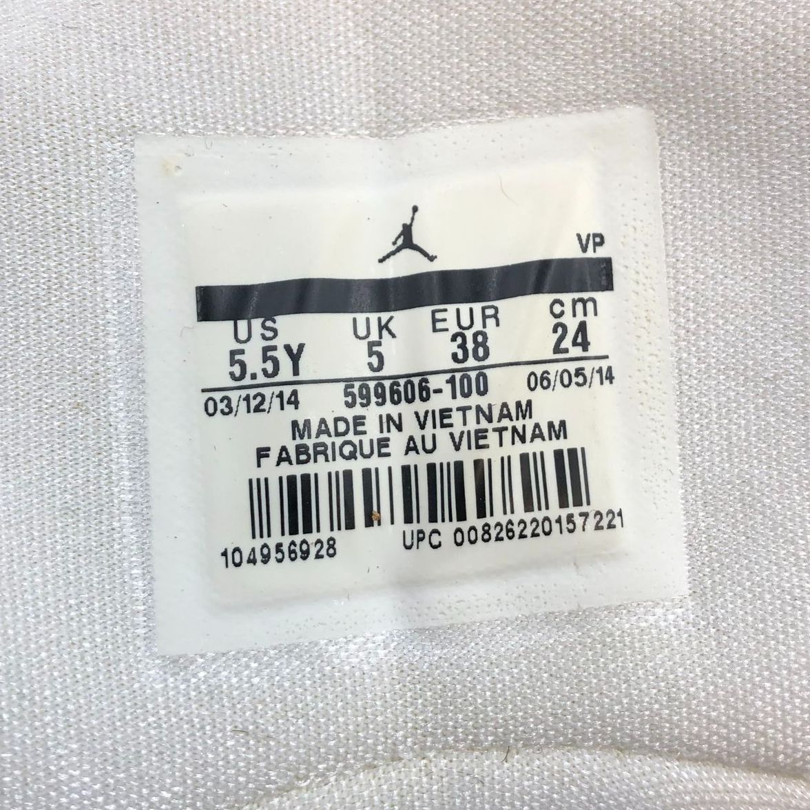 Nike Air Jordan Flight Origin GS 'White Black' & Red Sneakers - Size 5.5Y (+COA)