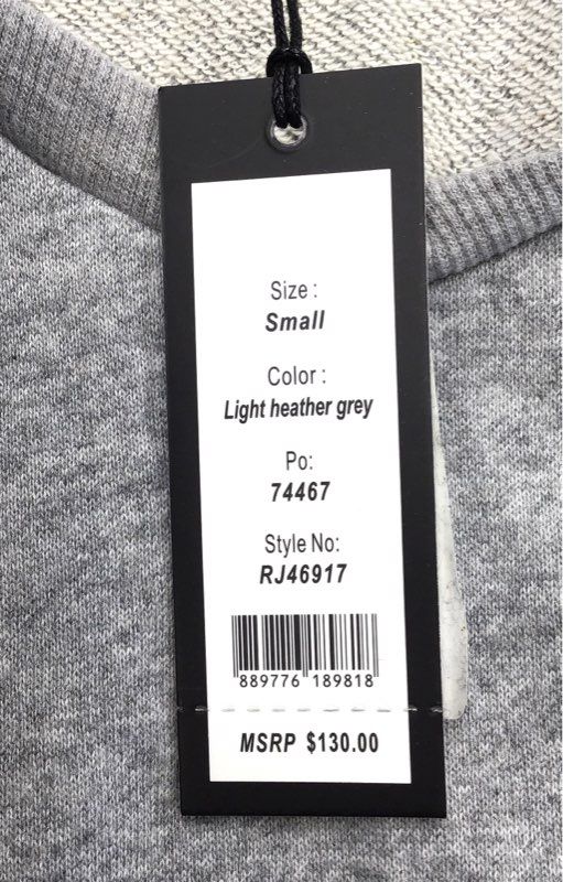 NWT Romeo & Juliet Couture Gray Distressed Side Tie Sweatshirt Pullover Womens S