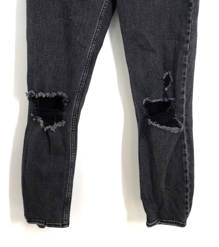 Abercrombie & Fitch Women's Curve Love Ankle Straight Distressed Jeans 26 2L