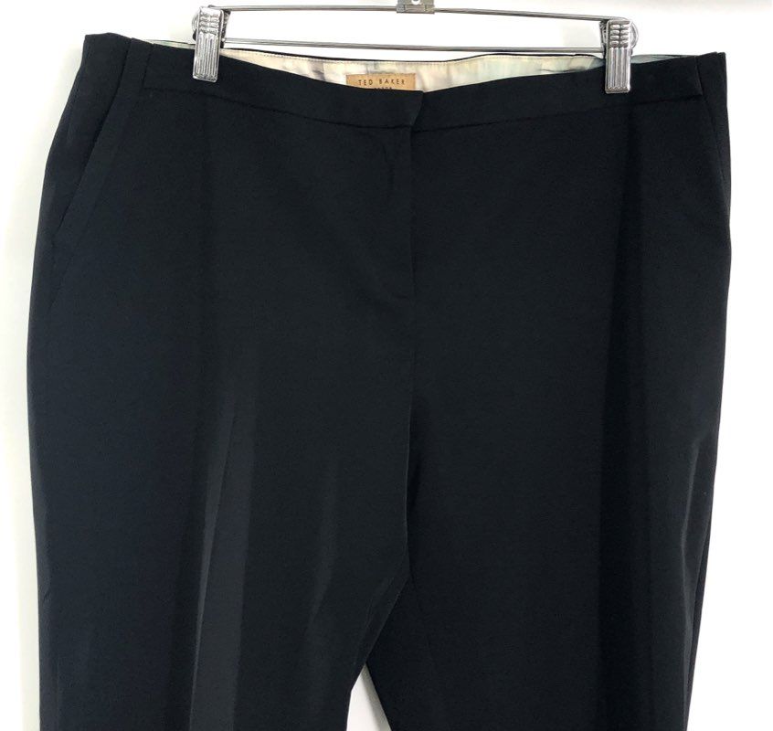 Ted Baker Women's Navy Clandet Tapered Stretch Dress Pants Trousers Sz 4