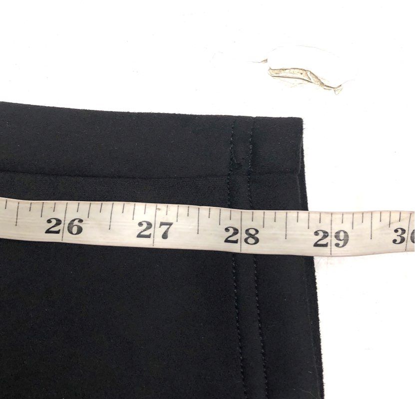 Babaton Women's Black Vegan Suede Sadiki Side Zip Tapered Pants Size 12 NWT