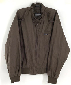 Members Only Men's Brown Bomber Jacket - Size XL