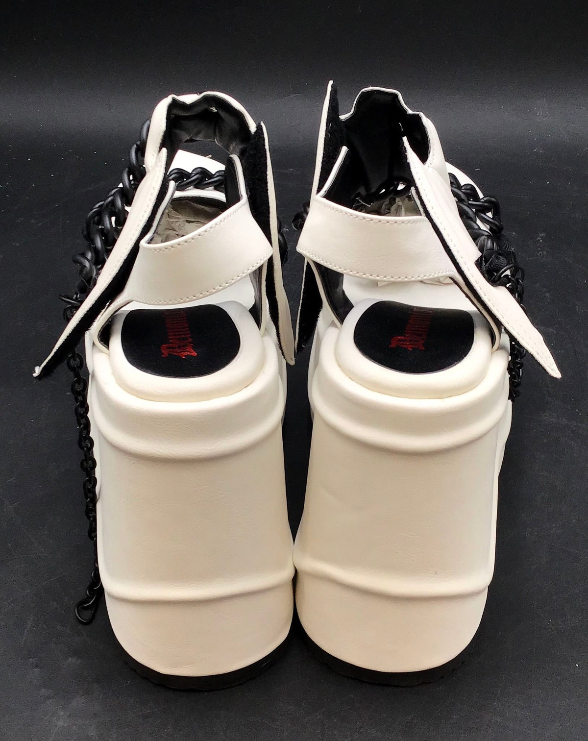 NIB Demonia Women's Wave 20 White Ankle Strap Sandals - Size 7