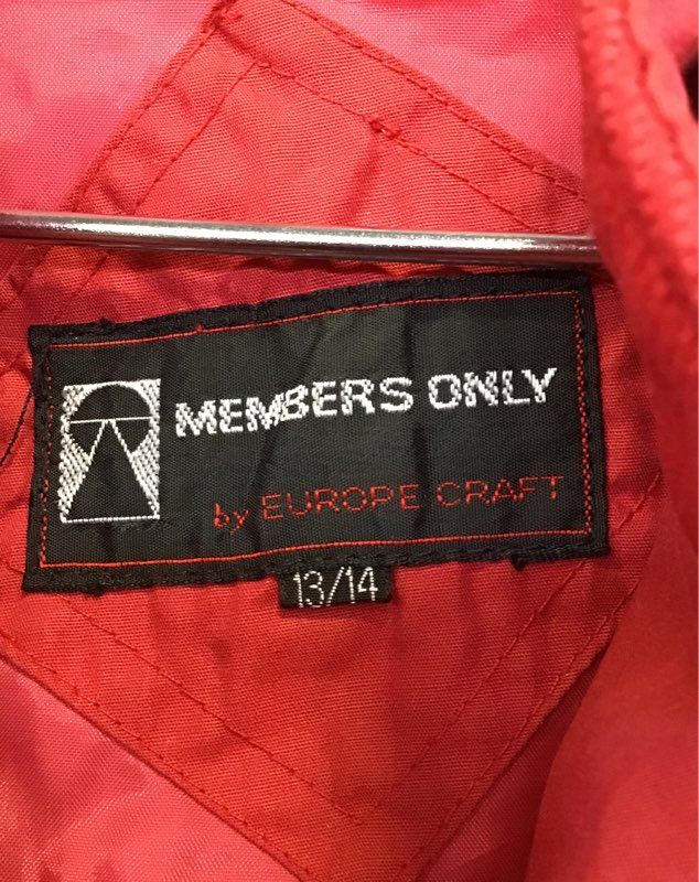 Members Only Boys Red Bomber Jacket - Size 13/14