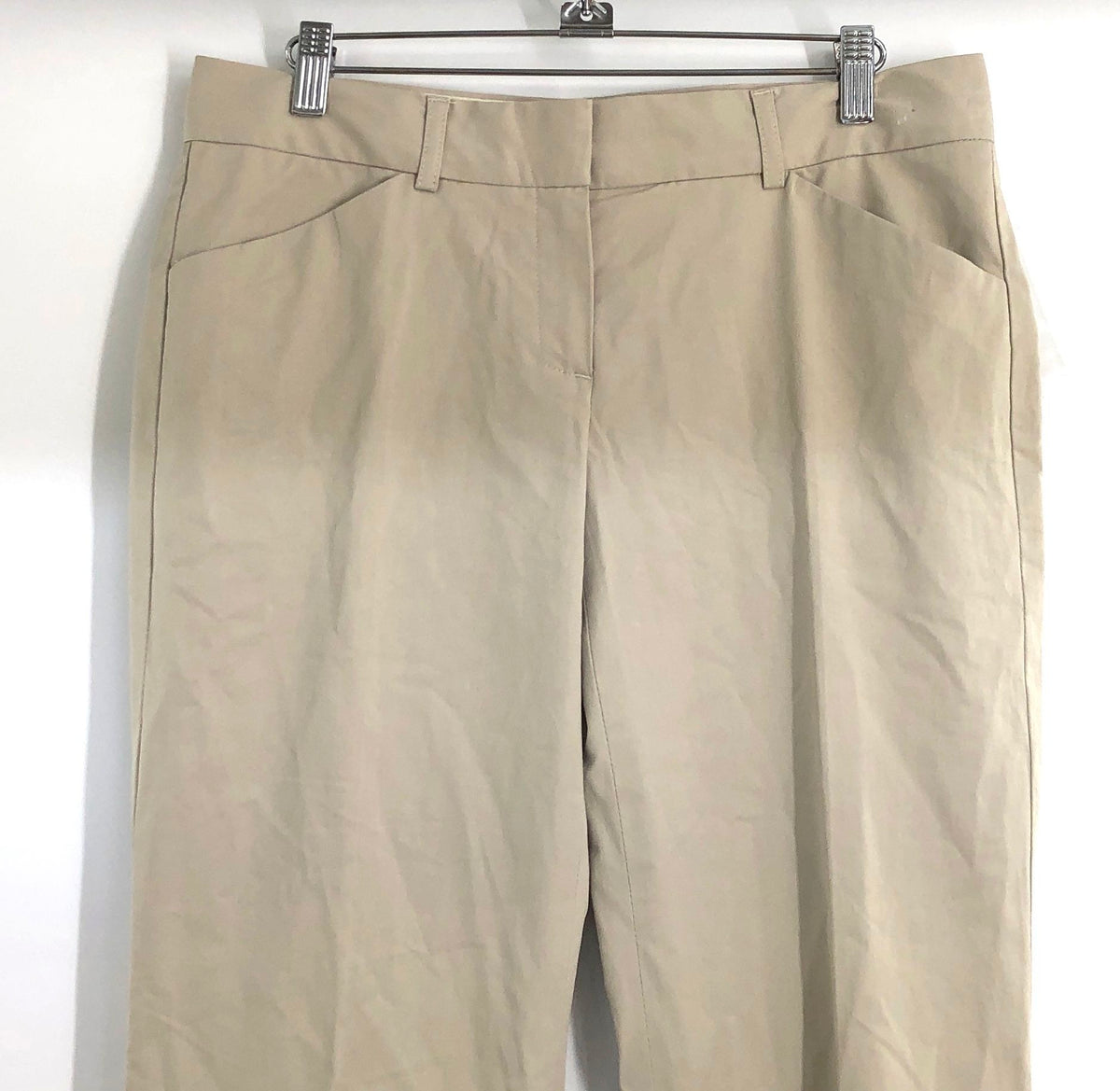 Theory Women's Max C Radar Pants Barley Beige Cotton Stretch Made in USA Size 6