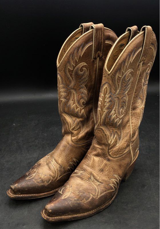Laredo Lucretia LD2732 Brown Leather USA Made Western Cowboy Boots Size 10B