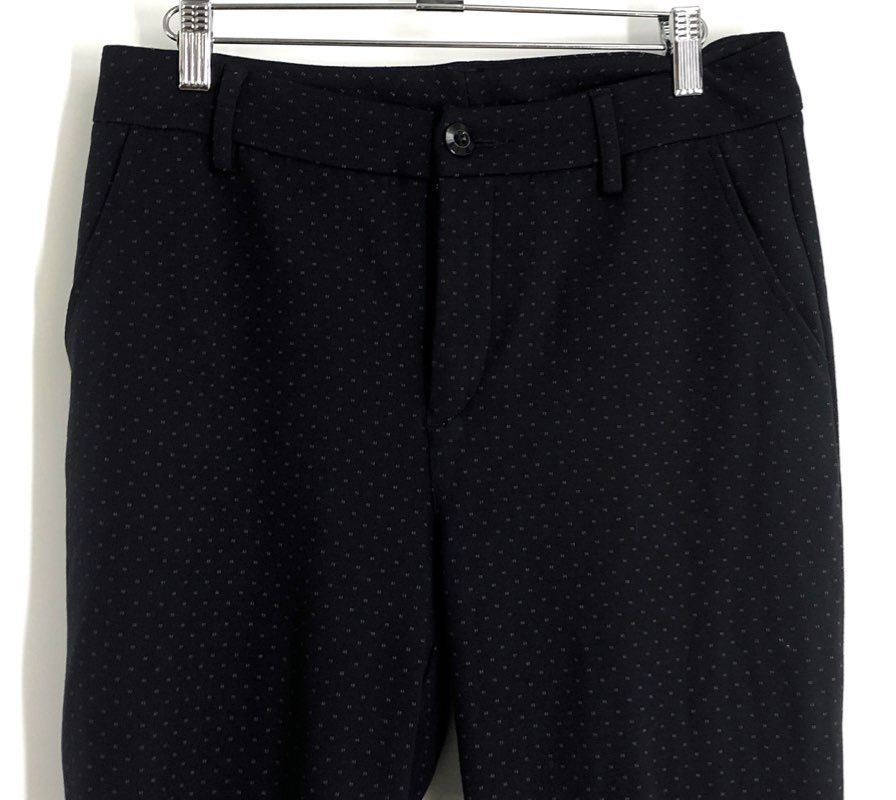 Cabi Women's Black Micro Pattern Cropped Ankle Career Trousers Size 6