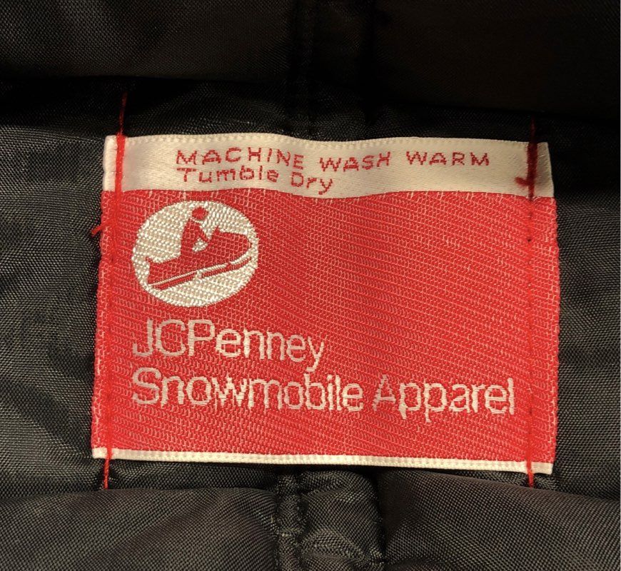 Vintage 70s JCPenney Big Mac Snowmobile Suit One Piece Blue Sz L Tall