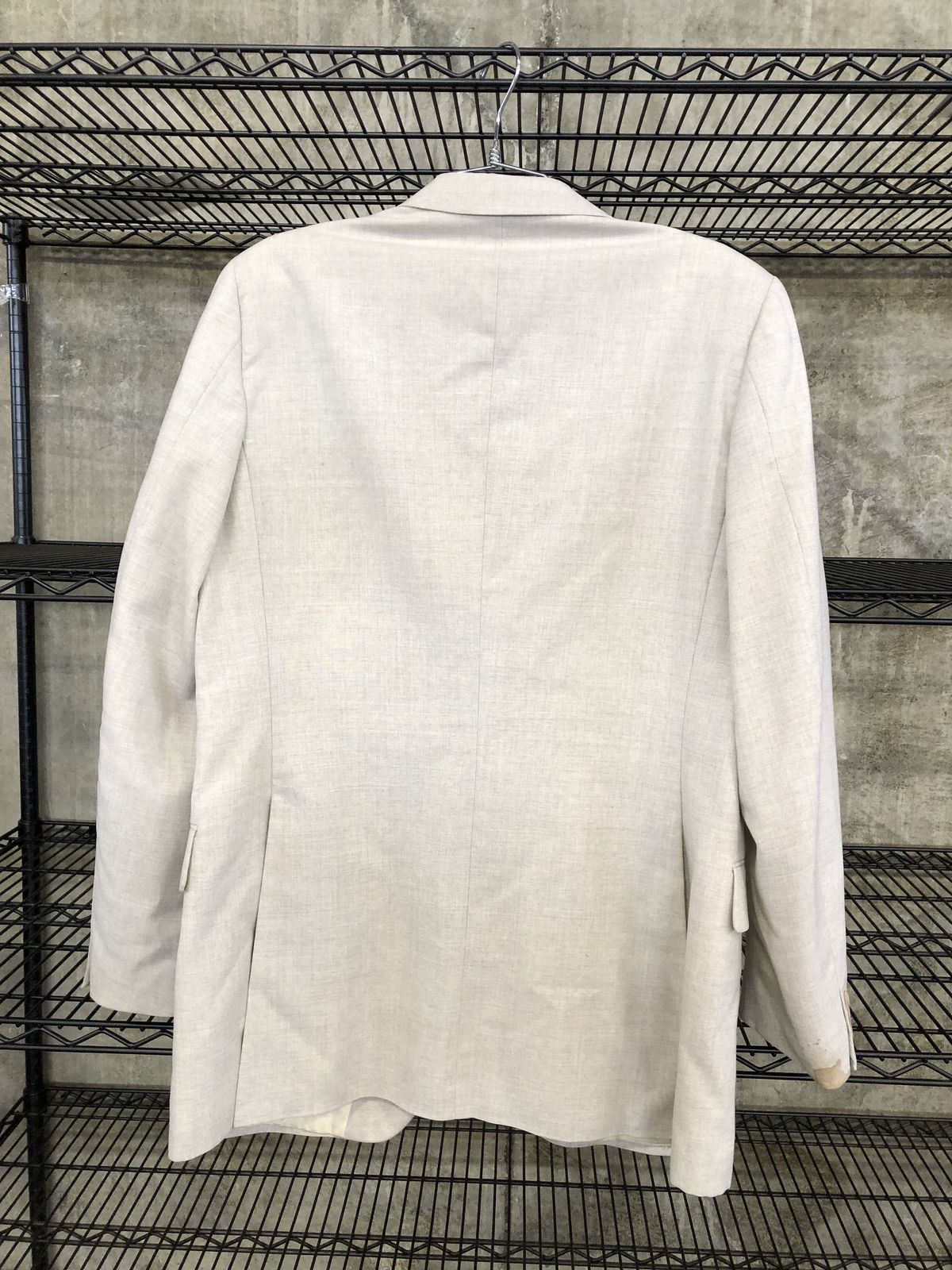Vintage 90s Yves Saint Laurent Men's Beige Blazer Size 42 COA