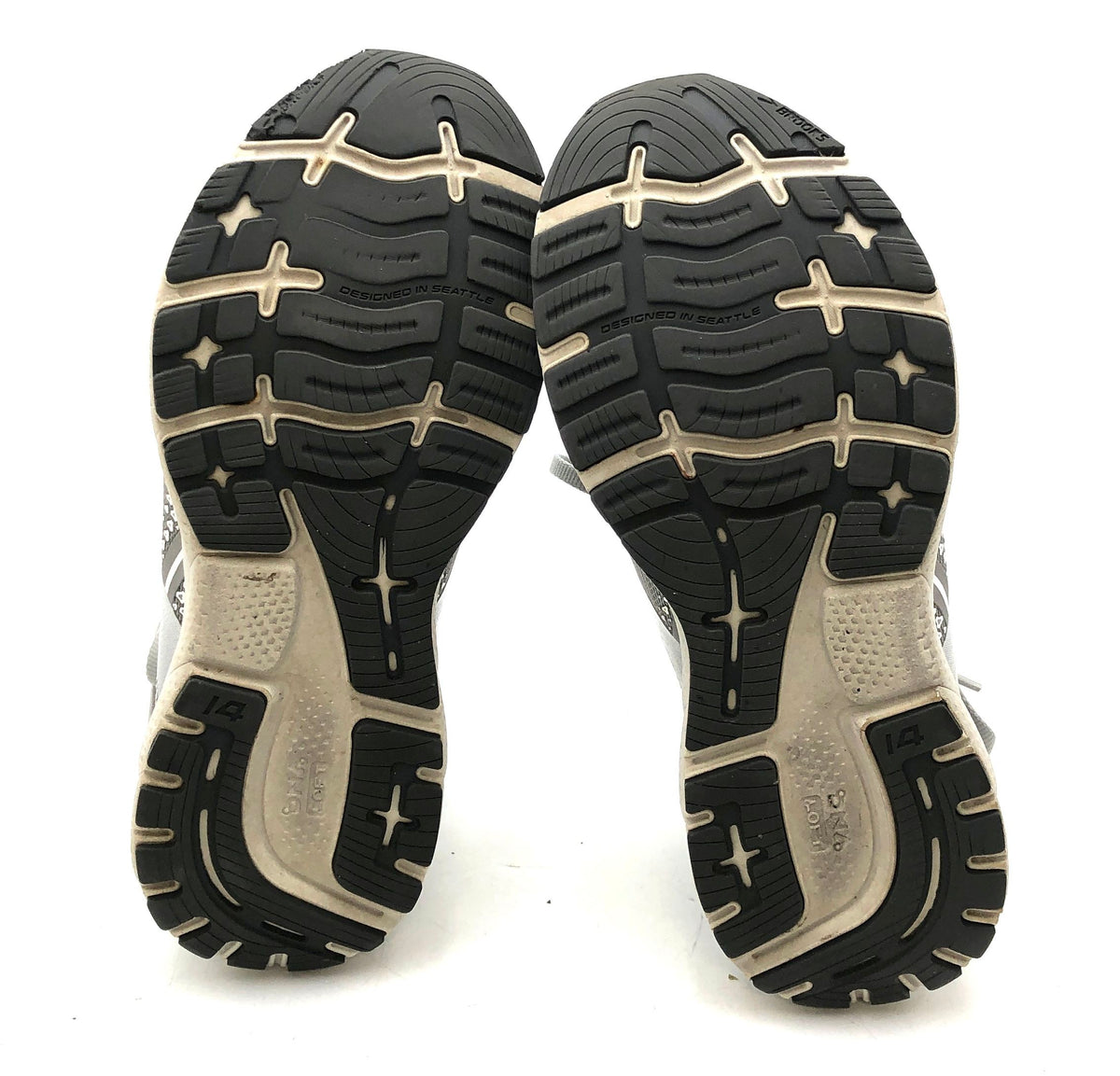 Brooks Ghost 14 Grey White Women's Running Shoes Size 10.5 Wide