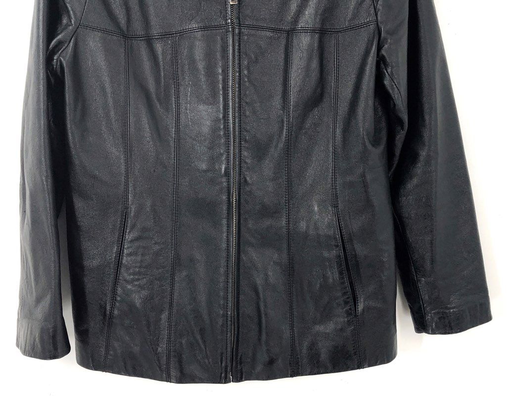 Wilsons Leather Women's Black Full Zip Jacket - Size L