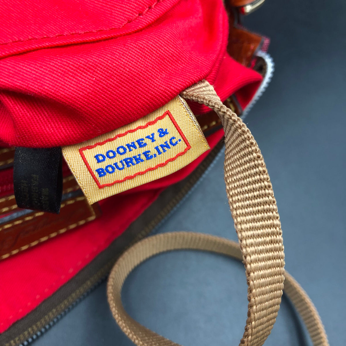 Dooney & Bourke Burgundy Nylon 'East\West' Crossbody Bag (+COA)