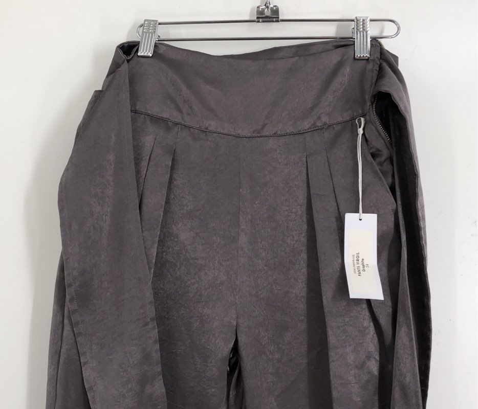 NWT Overlover Women&#39;s Graphite Vergil Belted Ankle Pants - Size 24