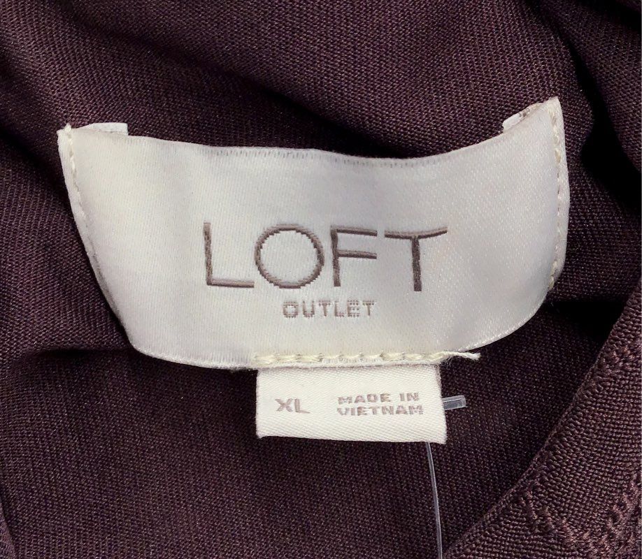 NWT Loft Women's Burgundy A-Line Dress - Size XL