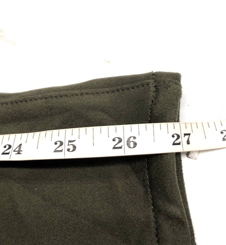Level 99 Women's Olive Green Faux Suede Tapered Skinny Pants Size 29P