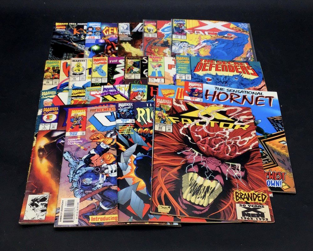 Vintage Marvel Comics Lot of 20 X-Men Punisher Ghost Rider Cable 1990s Era